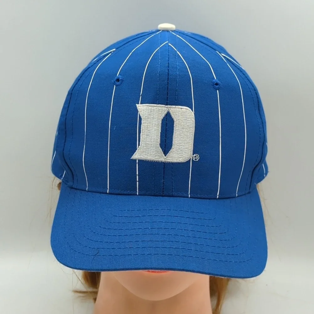 Vintage Duke Blue Devils Top of the World Pinstripe Hat Blue White Snapback